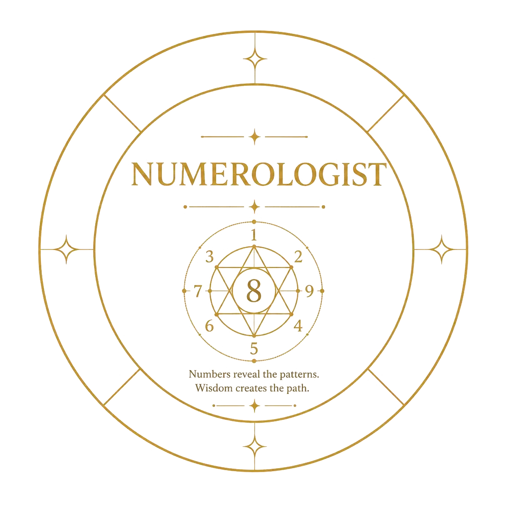 Numerologist guide: number yantra with digits 1 through 9 around a central 8